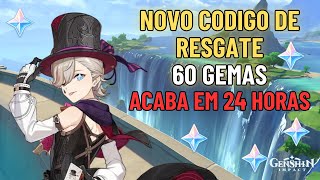 1608 Novo Código de Resgate 60 Gemas Grátis  Genshin Impact [upl. by Zielsdorf]