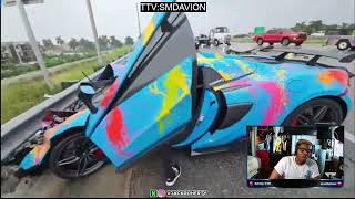 SM Davion Reacts to Jack Dohert Crashing His 700hp McLaren During Hurricane Milton [upl. by Reivilo37]