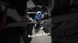 Rust Belt 1996 Ram 1500 front Axle Castle Nut Removal [upl. by Zoila]