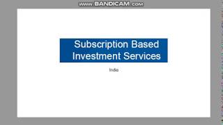 Subscription services for Investment Idea [upl. by Borrell550]