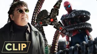 SpiderMan No Way Home 2021  Doc Ock Bridge Fight  Tom Holland amp Alfred Molina [upl. by Cirre]