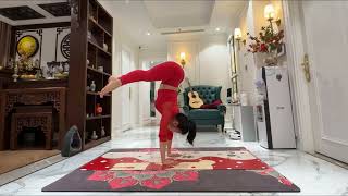 Bài tập trồng chuối  Handstand Practice 1  LidiYoga [upl. by Atinrev545]