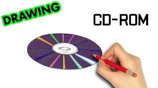 how to draw CD ROM  Art Therapy [upl. by Asylla958]