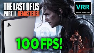 PS5 com VRR  The Last of Us Part II Remastered  Comparativo e Teste de Frame Rate [upl. by Aihsele]