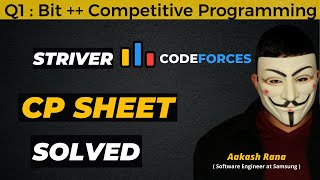 Bit  CodeForces  Striver CP Sheet [upl. by Flodur]