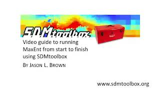 Video Guide to Running Maxent Models in SDMtoolbox a start to finish guide [upl. by Acinaj675]