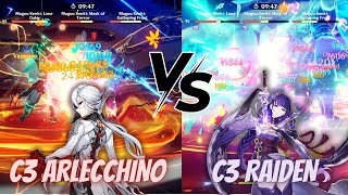 C3 ARLECCHINO VS C3 RAIDEN SHOWDOWN  46 SPIRAL ABYSS FLOOR 12 [upl. by Warp]