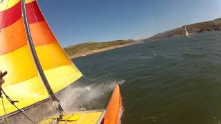 Hobie 16 Pitchpoling in Slowmotion [upl. by Rehtnug30]