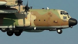 Kuwait AF C130s Landing and IAF C130 Touch and Go  Larnaca Intl Plane Spotting [upl. by Jehiah397]