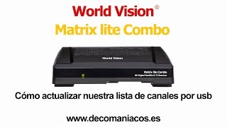 World Vision Matrix Lite Combo  Cómo actualizar nuestra lista de canales por usb [upl. by Akinyt]