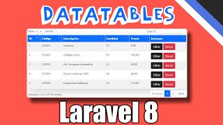 1112  Datatables  Como implementar en Laravel [upl. by Akemak]