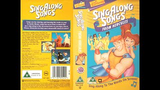 Sing Along Songs from Hercules UK VHS 1997 [upl. by Essined]