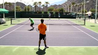 Fabio Fognini Practice 2015 BNP Paribas Open Indian Wells [upl. by Silvester]