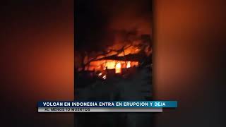 Volcán en Indonesia entra en erupción y deja al menos 10 muertos [upl. by Sifan]