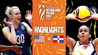 🇺🇸 USA vs 🇩🇴 DOM  Highlights Phase 2 Womens World Championship 2022 [upl. by Sollie]