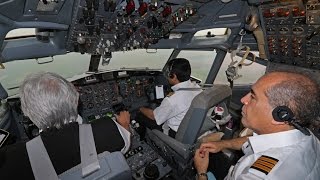 Boeing 727 complete cockpit landing footage Iran Aseman Airlines [upl. by Tnarg]