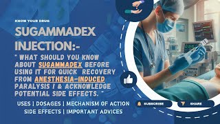 Sugammadex Injection Explained Use Dosage Side Effects Mechanism amp Crucial Advice  MediInsights [upl. by Alliehs408]