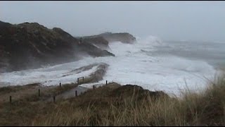 Sturmflut auf Sylt zerstört Dünen der Hörnumer Odde amp am Kliff von Kampen [upl. by Simetra]