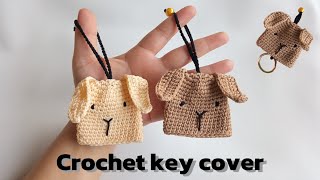 How to crochet keychain crochet key cover  merajut untuk pemula  crochet tutorial [upl. by Charity477]