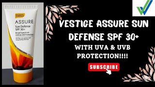 Vestige Assure Sun Defense SPF 30  vestige wishyouwellth [upl. by Oirrad90]