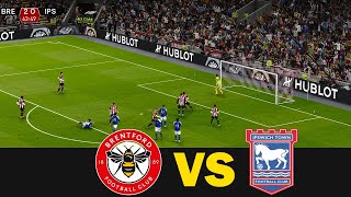 Brentford vs Ipswich  Premier League 2425  Full Match All Goals HD  PES Gameplay [upl. by Hiller112]