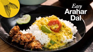 Arahar Dal Recipe—an easy Bengali dal recipe with toor dal or split pigeon peas [upl. by Iow]