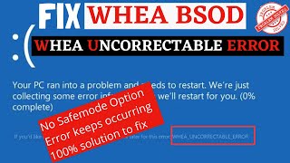 Whea uncorrectable error windows 10 [upl. by Yhtak599]