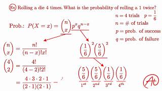 Distribucion binomial Ejercicio resuelto 1 [upl. by Yerg]