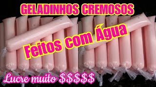 GELADINHO CREMOSO FEITO COM ÁGUA SACOLÉ CREMOSO FEITO COM ÁGUA [upl. by Clute]