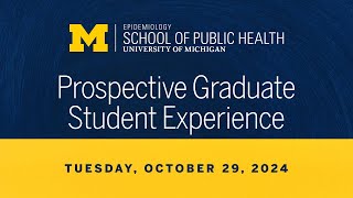 Epidemiology 2024 Prospective Graduate Student Experience Virtual Department Session [upl. by Nath647]