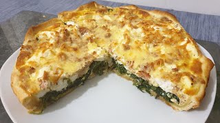 كيش بالسبناخ و الريقوتة  quiche aux épinards et ricotta [upl. by Merissa]