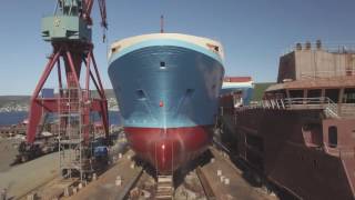 Launch of build no 382 Kleven Maersk Starfish project [upl. by Mik]