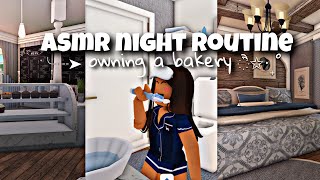 Night Routine Working in a Bakery 🕯  Roleplay in BLOXBURG  ASMR 🌙 [upl. by Neerak429]