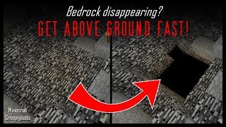 If Bedrock Starts Disappearing GET ABOVE GROUND FAST Minecraft Creepypasta [upl. by Joey]