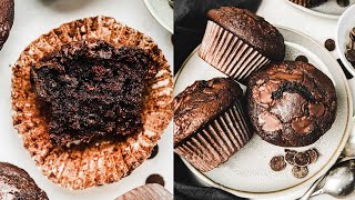 Meilleure recette de muffins au chocolat super moelleux et facile à faire  Sweetly Cakes [upl. by Aicnerolf453]