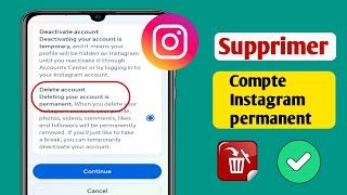 Comment supprimer définitivement un compte Instagram Supprimer un compte Instagram 2024 [upl. by Akinad89]