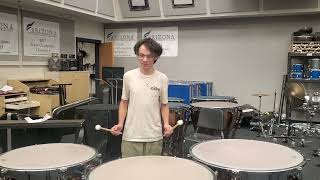 AMEA Regional Timpani etude set 3 for capstone project [upl. by Oiraved]