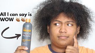 Trying the NEW CANTU MENS CURL ACTIVATOR CREAM on my natural hair [upl. by Scheld]