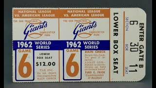 1962 World Series Game 6 New York V San Francisco [upl. by Aihsia518]