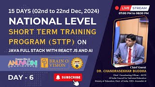 Day 6  National Level Short Term Training Program on Java Full Stack with React JS and AI [upl. by Jacklyn303]