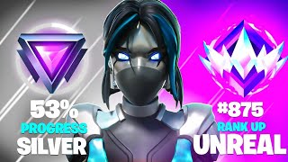 Silver to Unreal SPEEDRUN Fortnite Ranked [upl. by Llamaj]