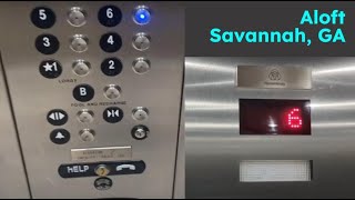 65 042624 ThyssenKrupp Synergy MRL traction elevators  Aloft  downtown Savannah GA [upl. by Barney303]