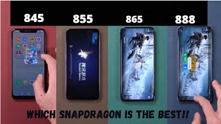 Snapdragon 845 Vs 855 Vs 865 Vs 888  Which is The Best Snapdragon Processor [upl. by Naic635]