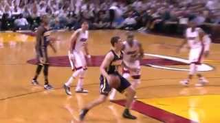 Udonis Haslem Hits Tyler Hansbrough In The Face [upl. by Kalie731]