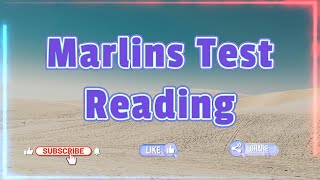 Marlins Test For Seafarer  Reading [upl. by Nimra]