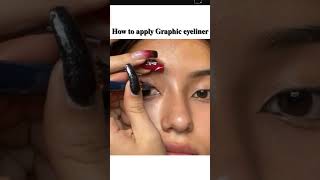 How to apply Graphic eyeliner beauty eyemakeup eyeliner viral [upl. by Eseryt]