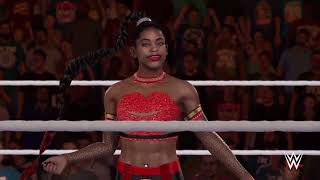 WWE 2k22 Morgan vs Belair vs Banks  WWE Womens International Title Triple Threat Match PAYBACK [upl. by Odnamla545]