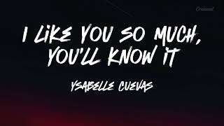 I LIKE YOU SO MUCH YOU’LL KNOW IT by Ysabelle Cuevas lyrics [upl. by Ethe]