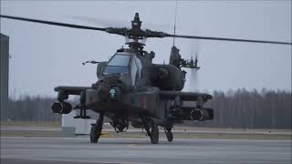 Elicotteri da combattimento AH64E Apache americani in Lettonia Febbraio 2022 [upl. by Aiuqal]