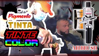 COMO PREPARAR EL TINTE ❌ PIGMENTO ❌ TINTA ❌ COLOR PARA BARBA O CANA CON CON EL AEROGRAFO  pelo [upl. by Anirual]